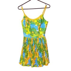 Authentic designer 1960s GaBar New York Vintage Swim Dress Playsuit